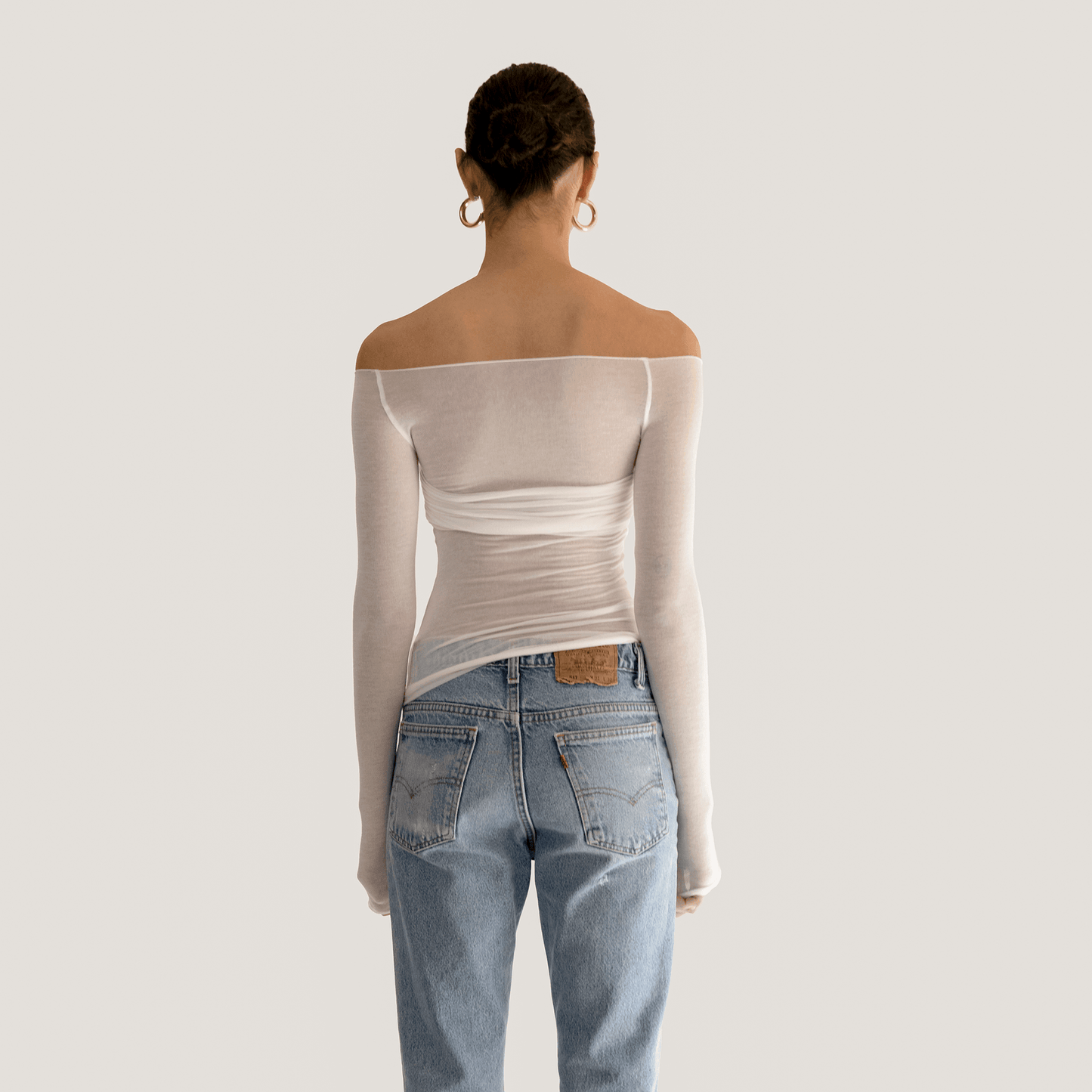 Faded Love Mesh Off Shoulder Top