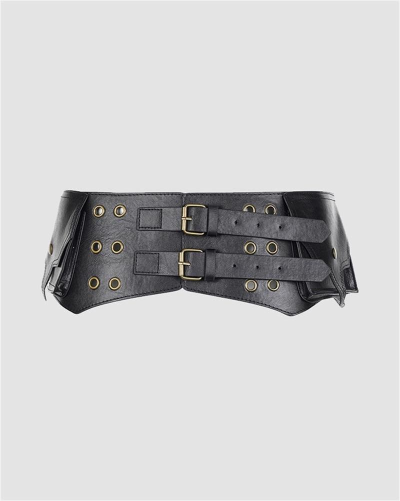 Western Cowboy Style Studded Leather Belt