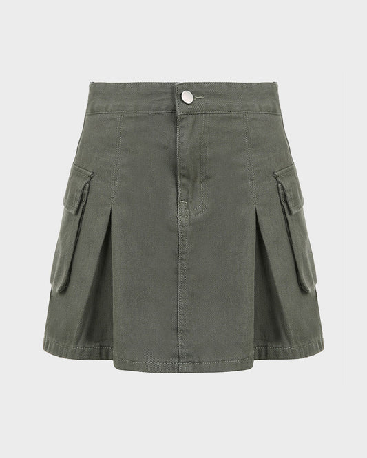 Cinereal Pleated Skirt