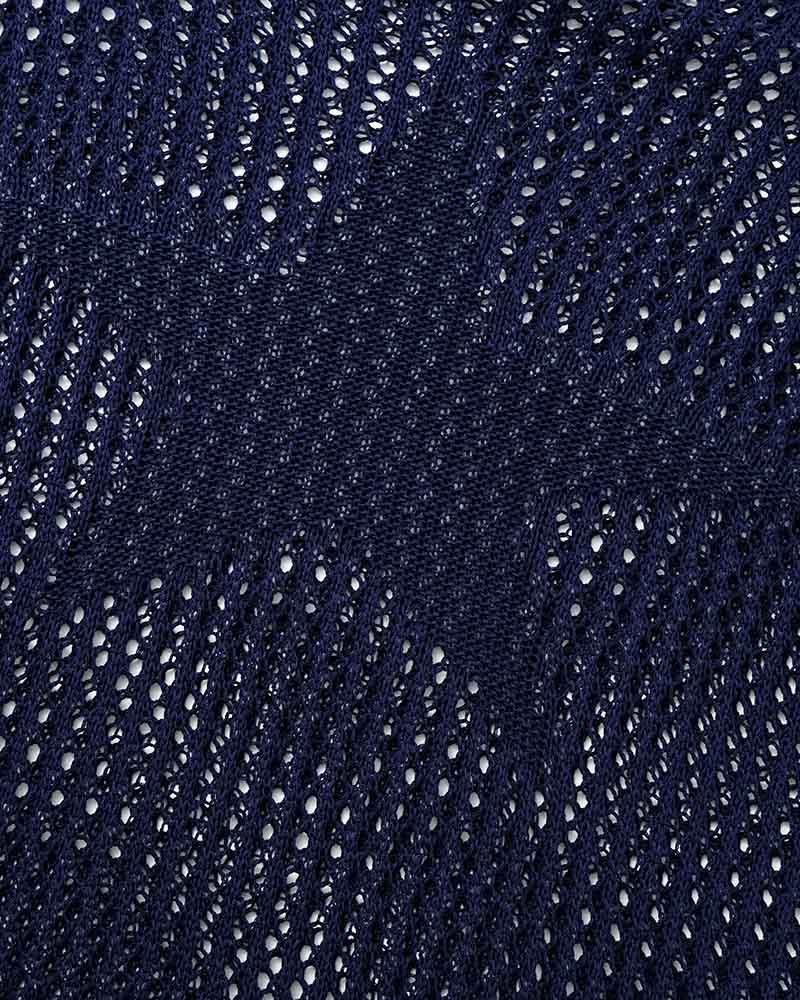 Star Jacquard Long Sleeve Knit Top