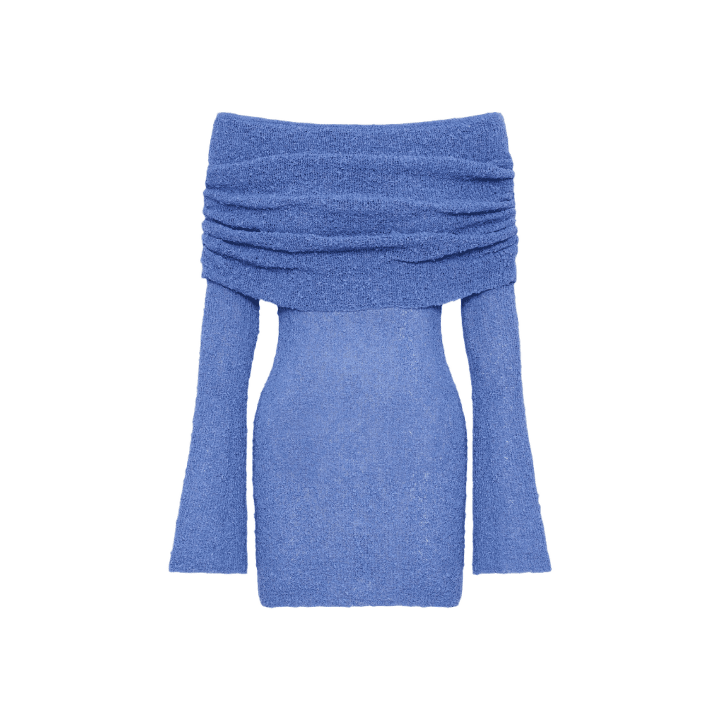 One Kiss Off Shoulder Boucle Mini Dress