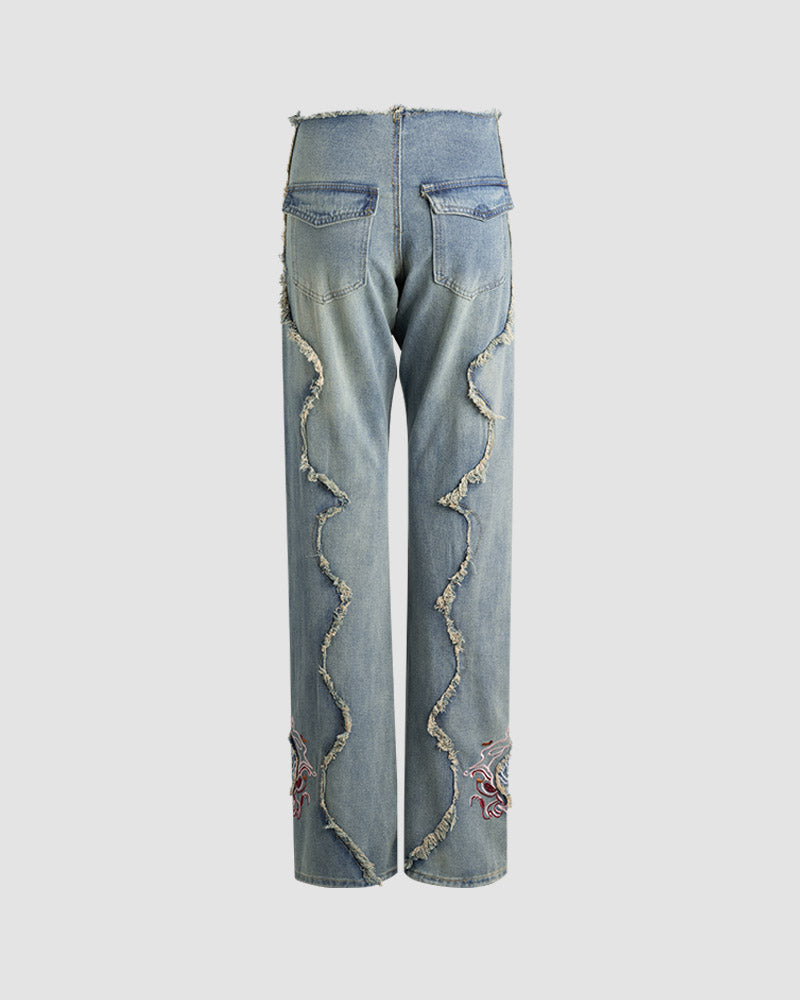 Distressed Buckaroo Jeans