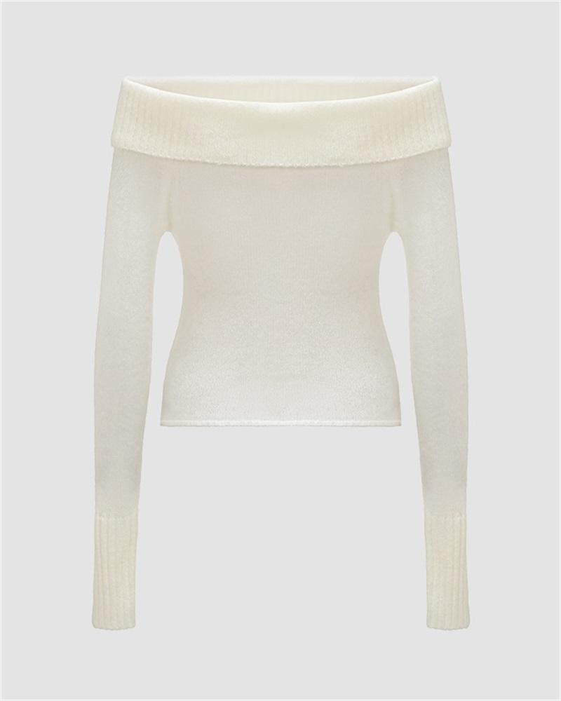 Perspective Off Shoulder Knit Top