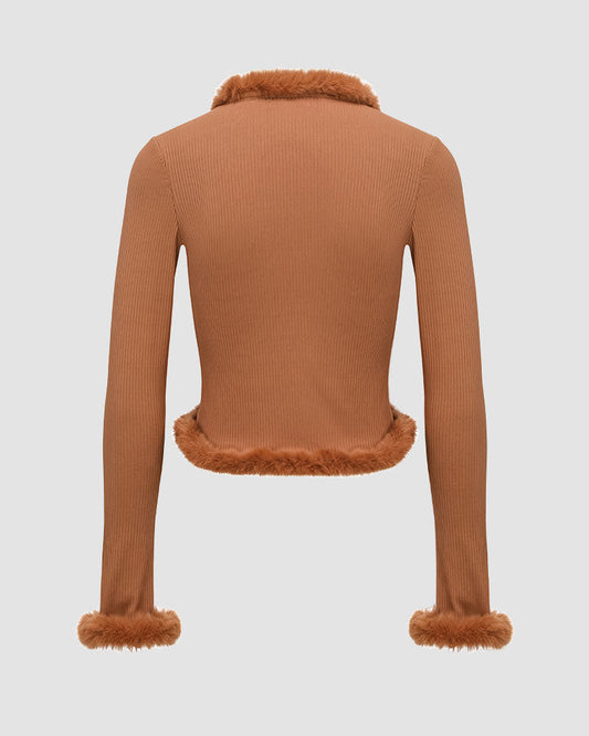 Astral Fuzz Cropped Cardigan
