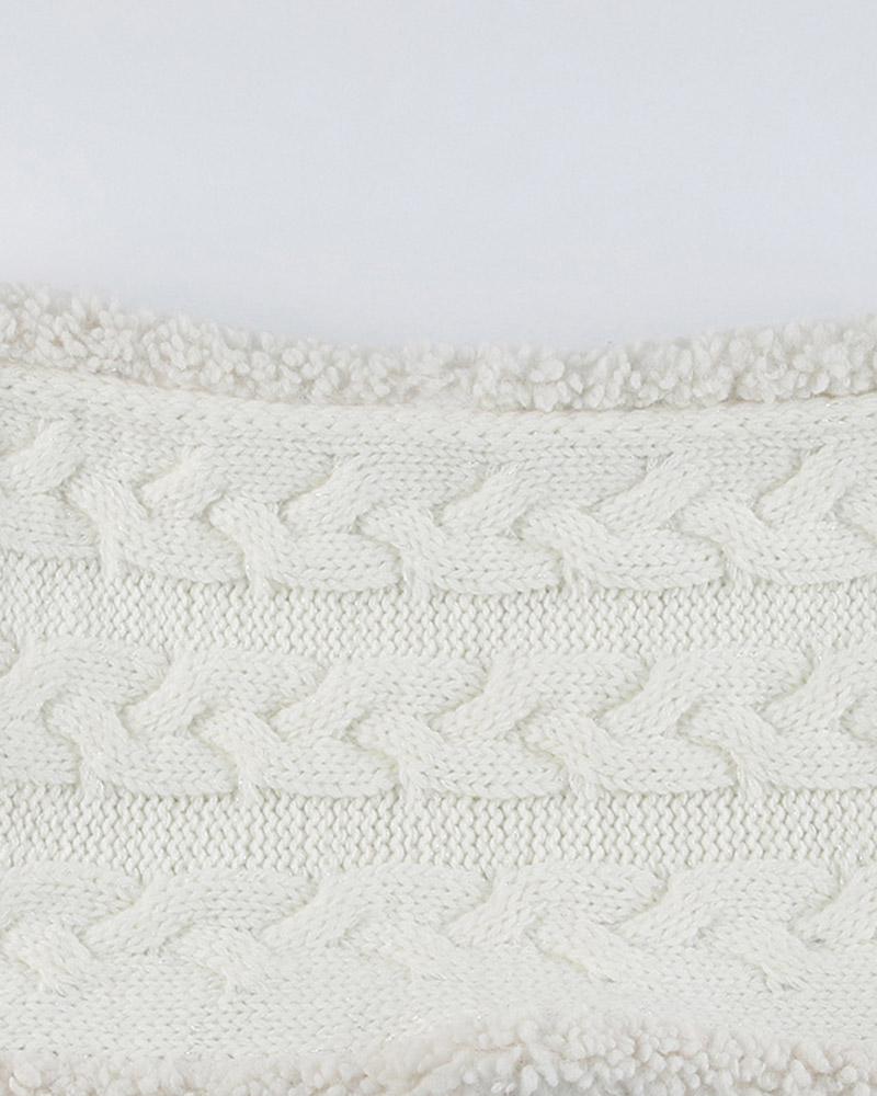 Fried Dough Twists Wool Mini Skirt