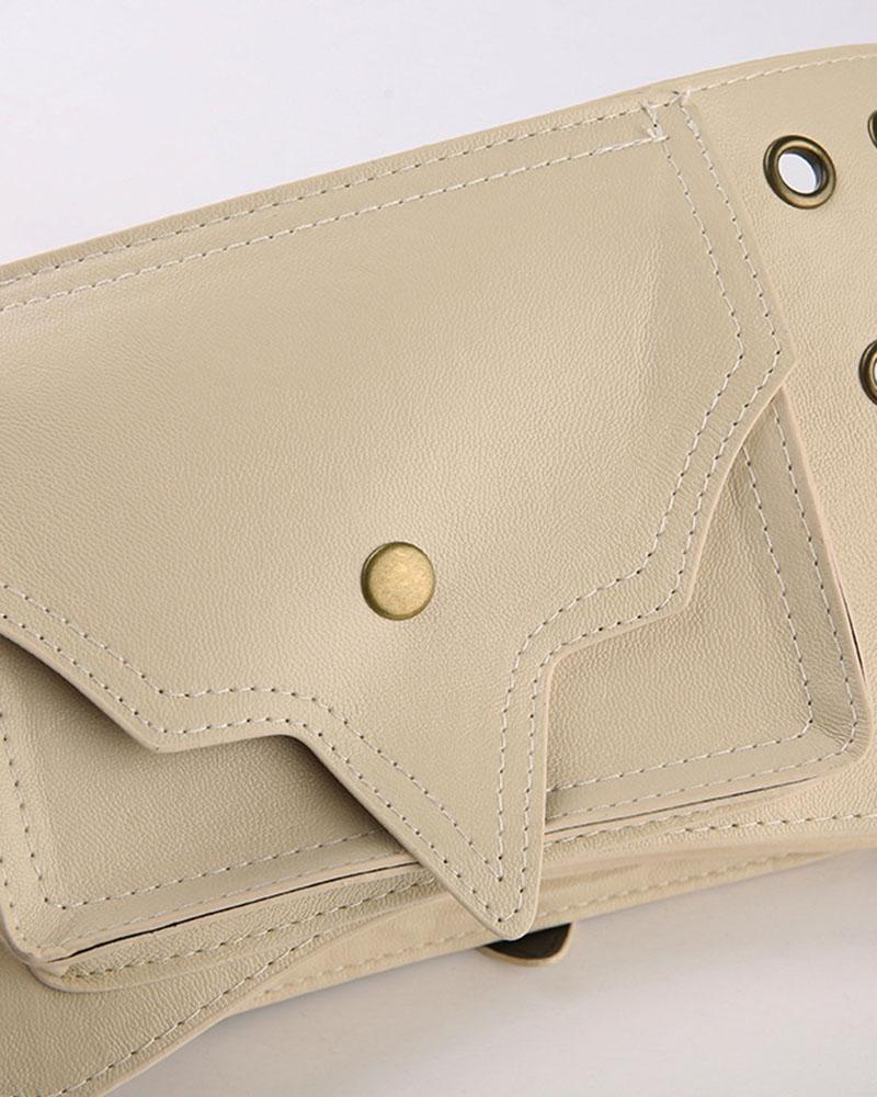 Western Cowboy Style Studded Leather Belt