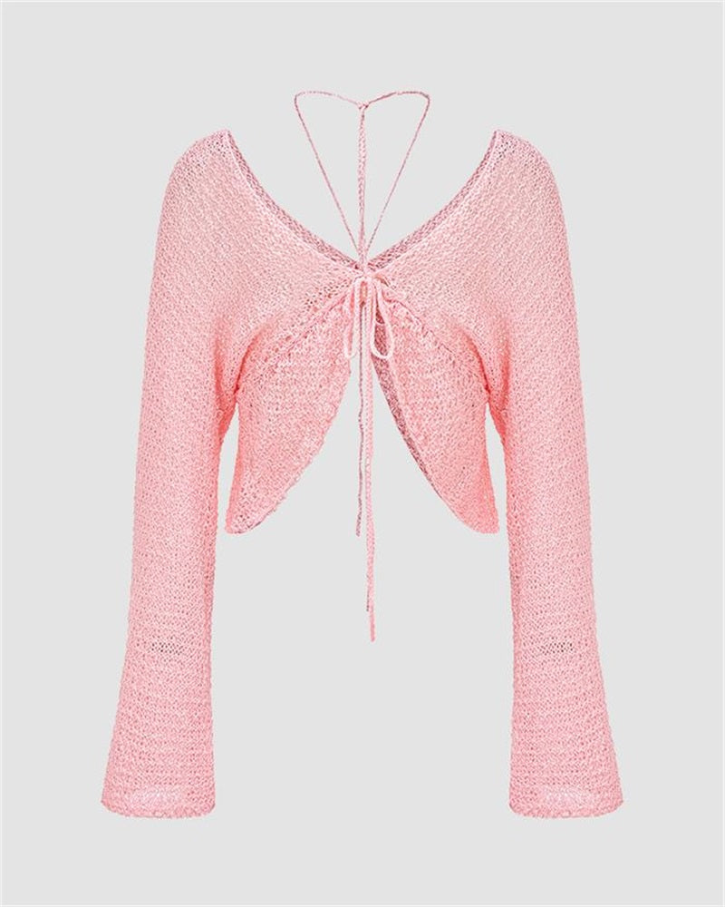Misty Exalt Sequin Knit Butterfly Cardigan