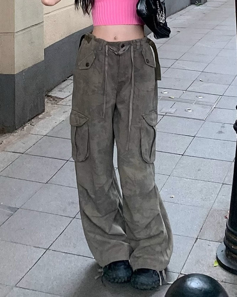 Forest Astral Oversized Cargo Pants