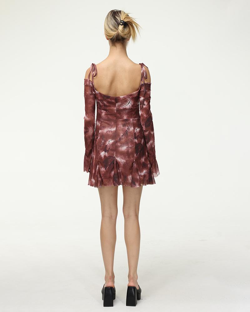 Organigram Cami Ruched Dress with Gloves