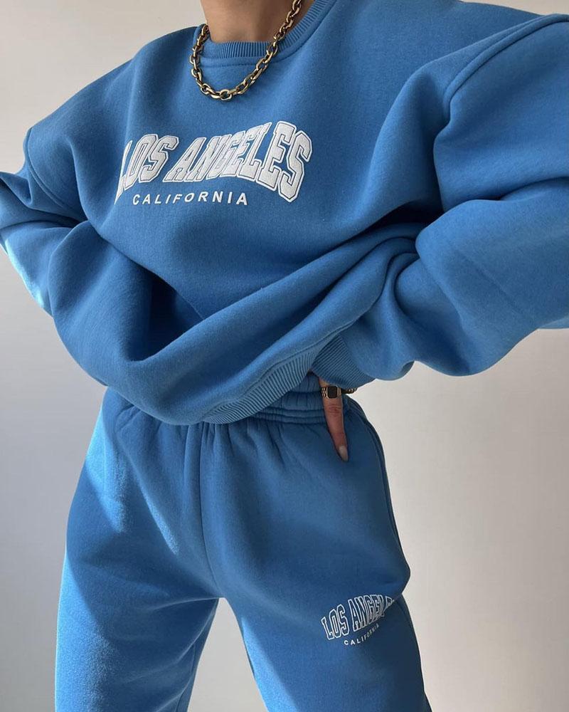 LOS ANGELES Fleece Tracksuit Set