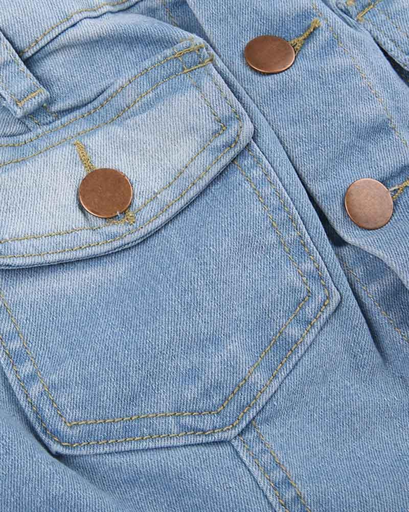 Haloe Pocket Denim Top