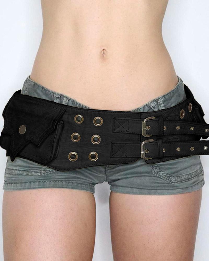 Western Cowboy Style Studded Leather Belt