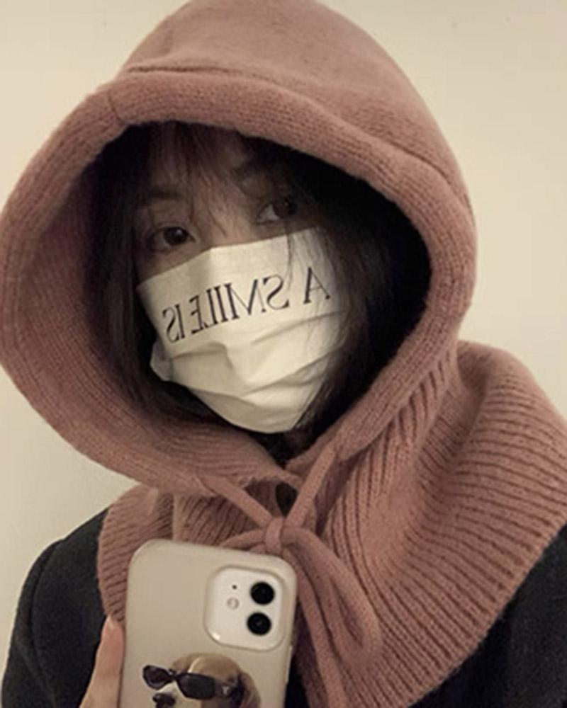 Button Up Knitted Hood