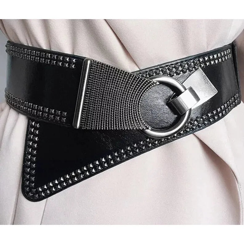 The Rockstar Faux Leather Waistband Belt - Multiple Colors