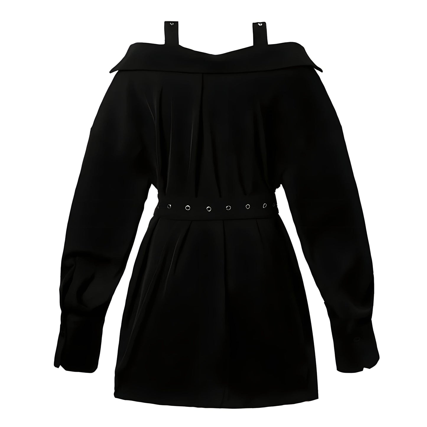 The Zelda Off-Shoulder Belted Shirt