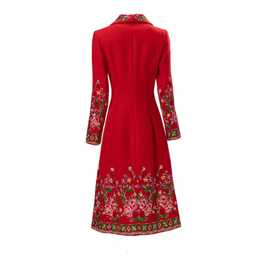 The Petunia Long Sleeve Embroidered Overcoat