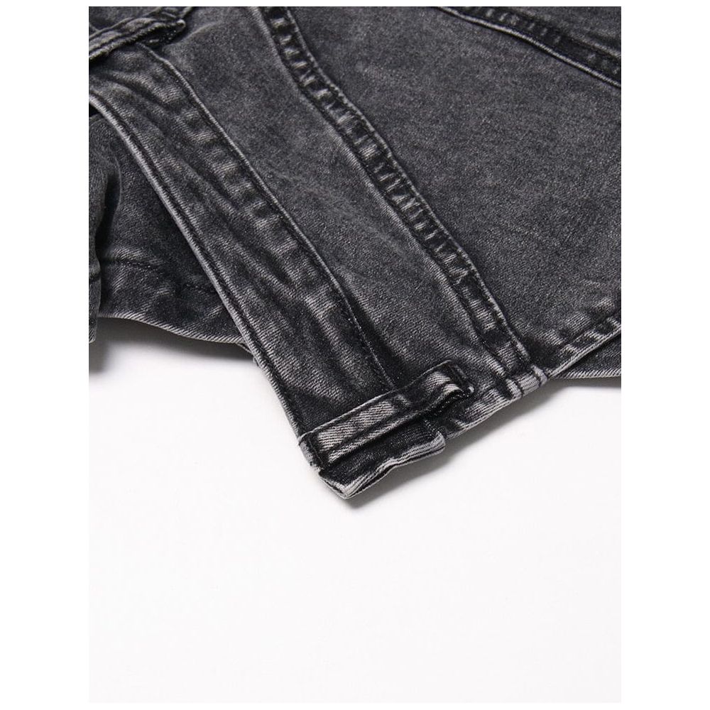 The Genie High Waist Denim Shorts - Black