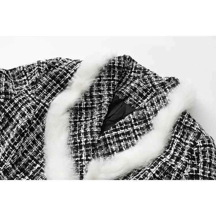 The Sancia Long Sleeve Faux Fur Trench Coat