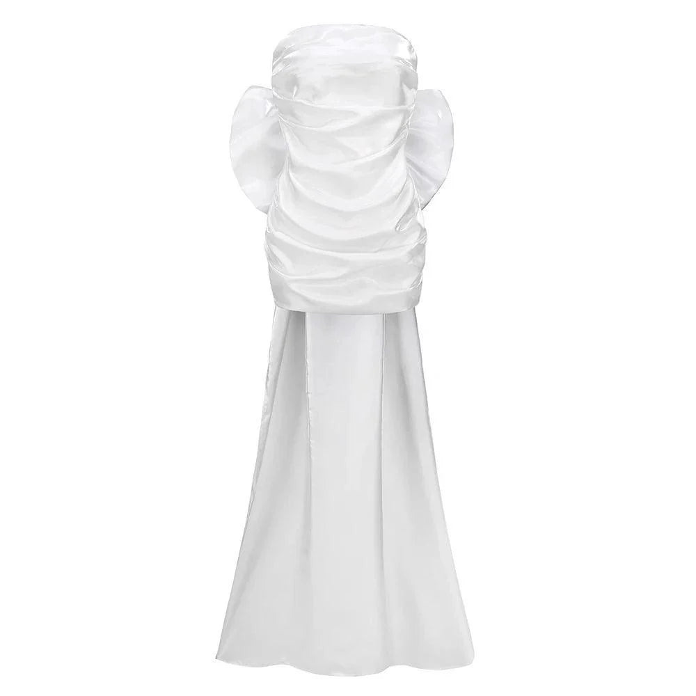 Away to Wonderland Oversized Bow Satin Mini Dress