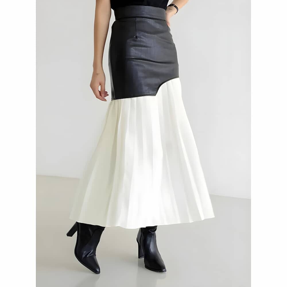 The Adaline High-Waisted Patchwork Skirt - Multiple Colors