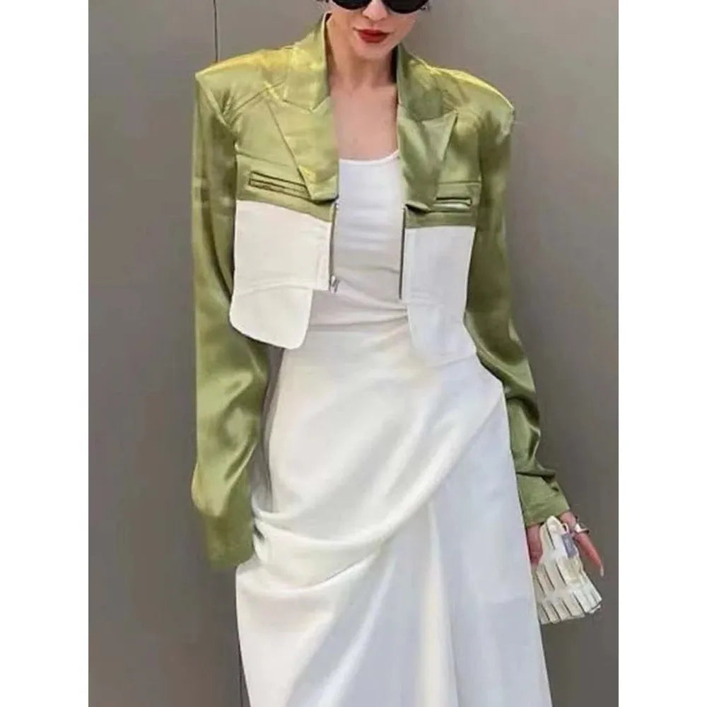 The Tracy Cropped Long Sleeve Blazer - Multiple Colors