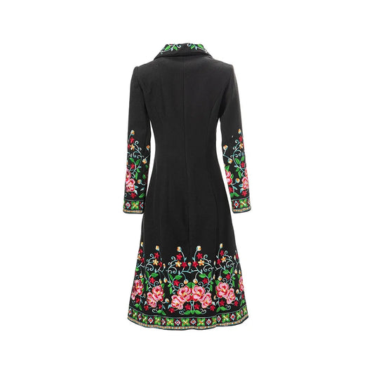 The Rosabella Long Sleeve Embroidered Overcoat