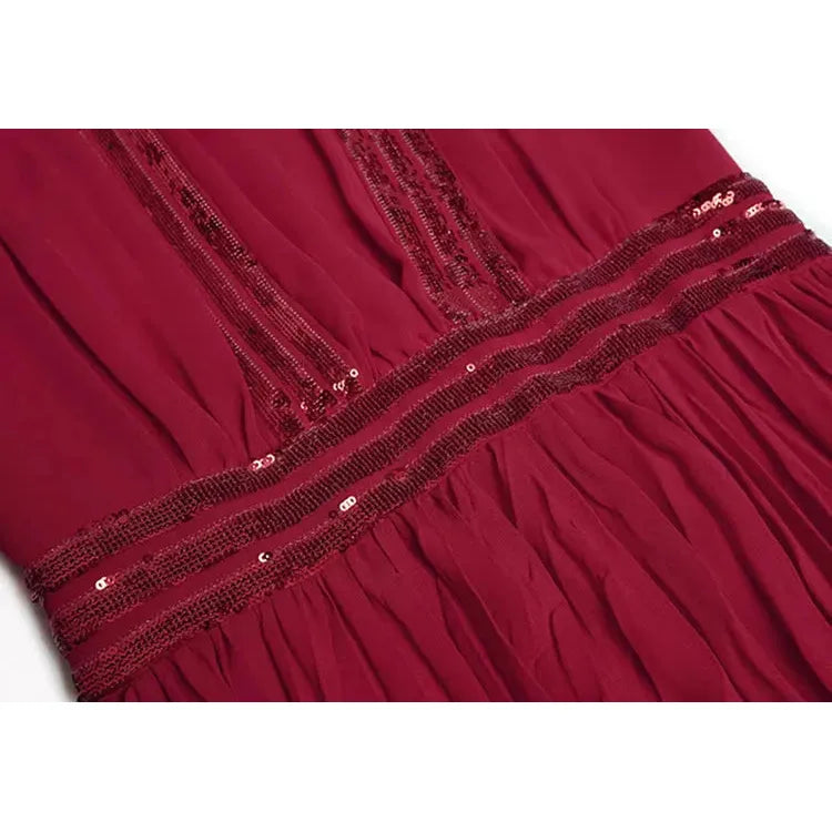 The Nerissa Short Sleeve Sequin Maxi Dress
