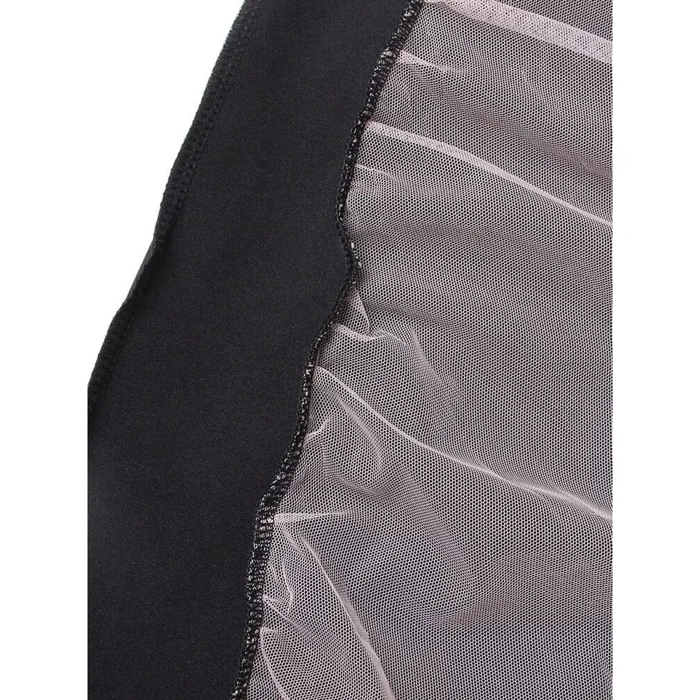 The Paris High-Waisted Pleated Mesh Skirt