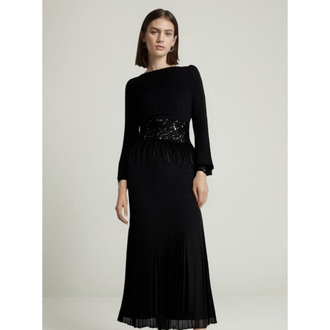 The Philippa Pleated Sequin Dress