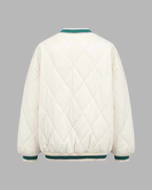 Better Study Quilted Bomber Jacket