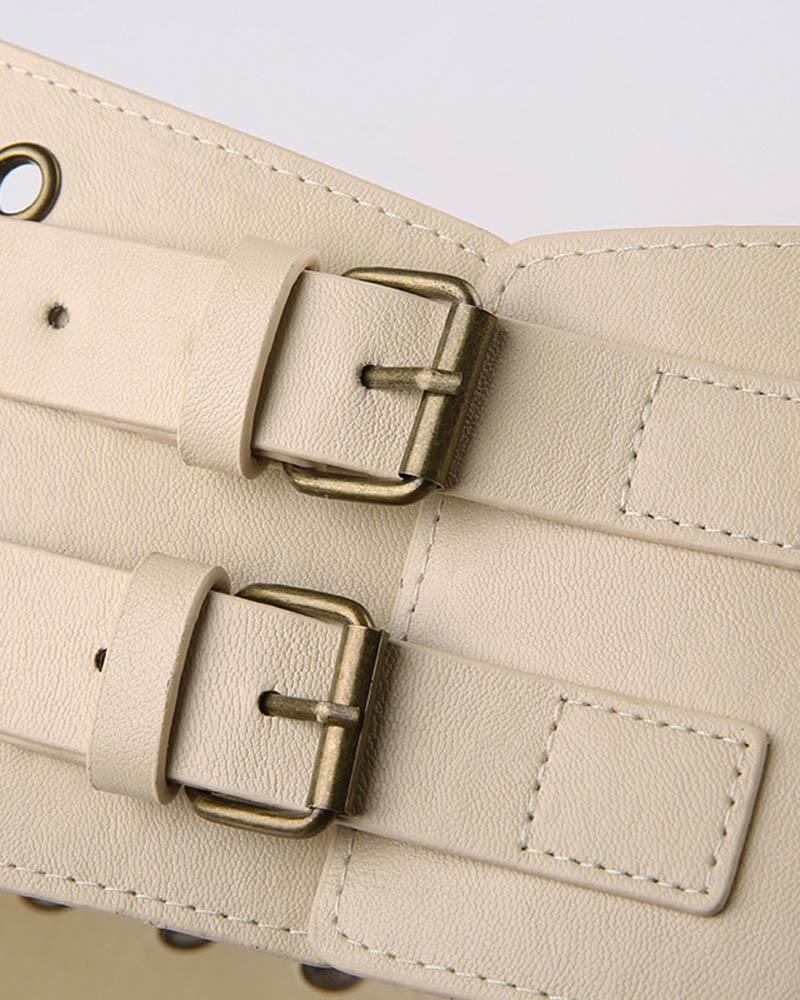 Western Cowboy Style Studded Leather Belt