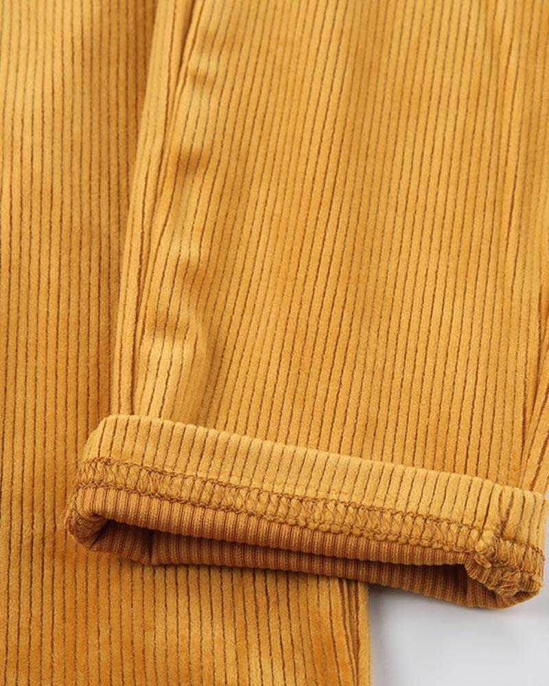 Ribbed Halter Top And Long Pants Coord Set