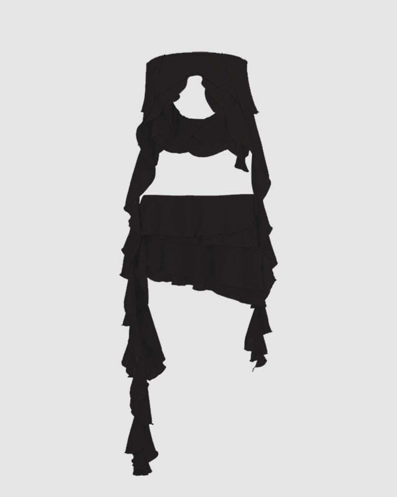 Flutter Split Wing Coord Skirt Set