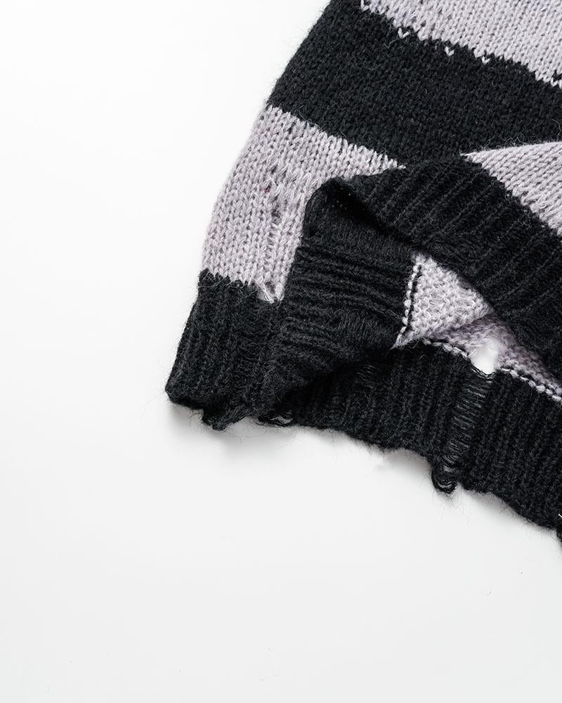 Retro Stripes Oversized Sweater