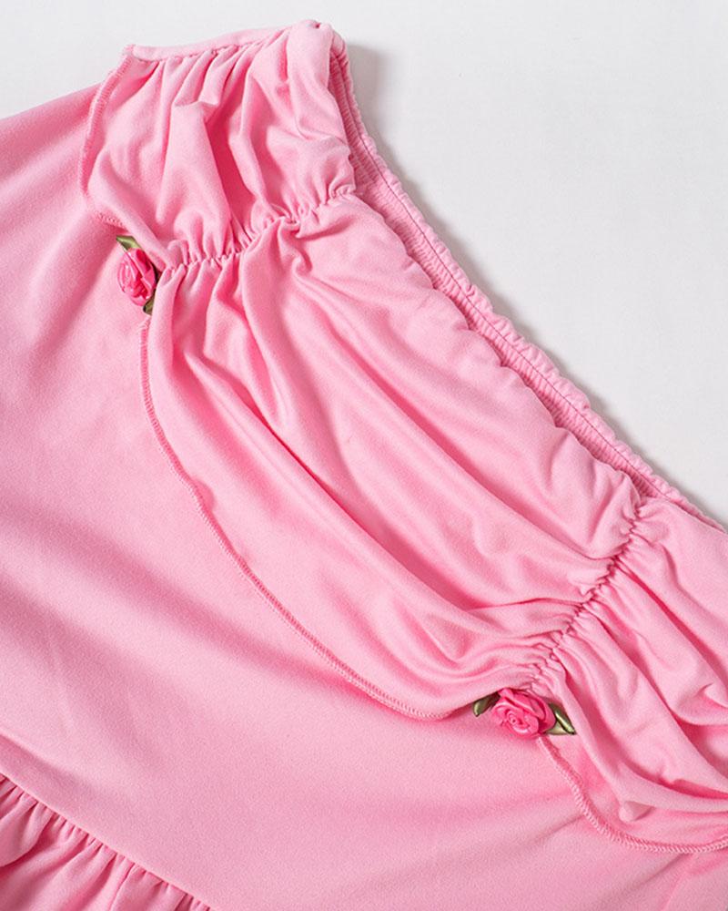 Pinky Rosebud Mini Skirt