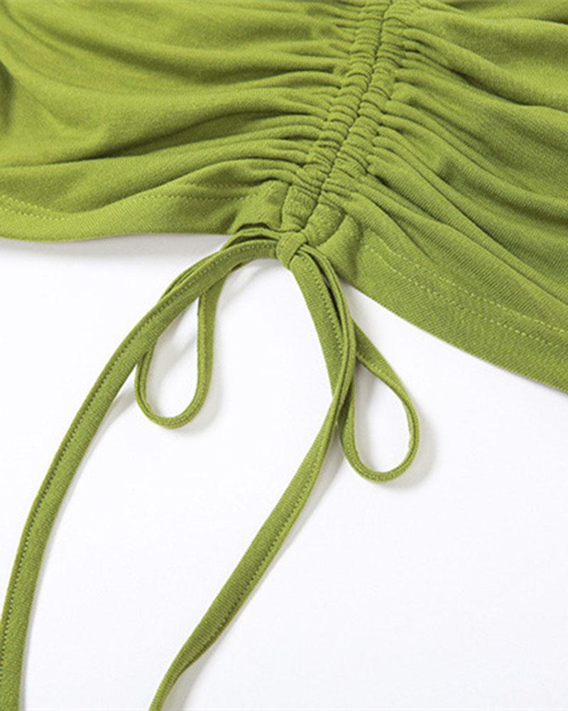 Grassland Mesh Sleeves with Halter Top