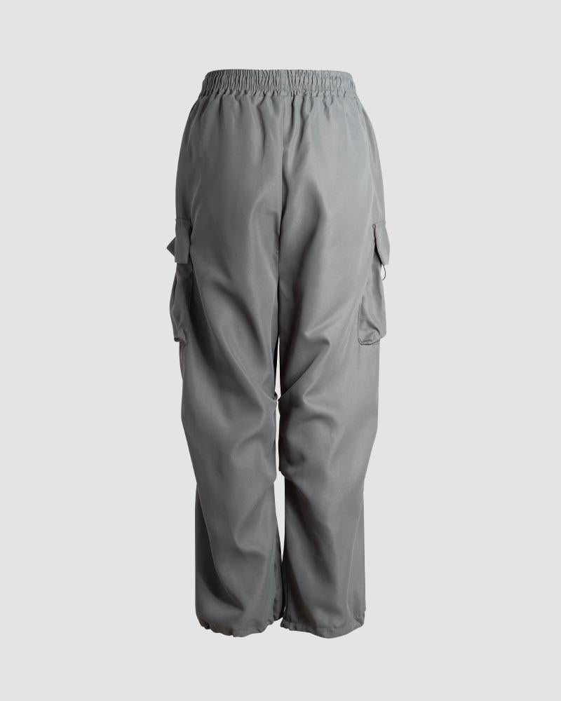 Stormy Charcoal Parachute Pants