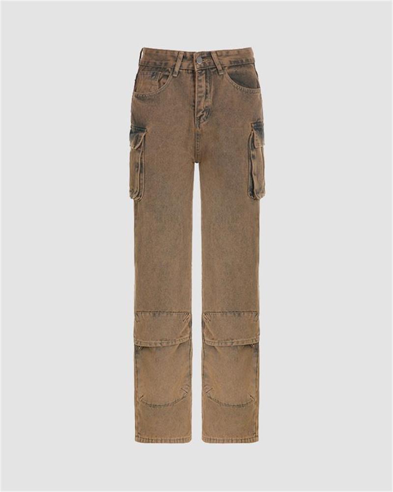 High Neck Denim Jeans