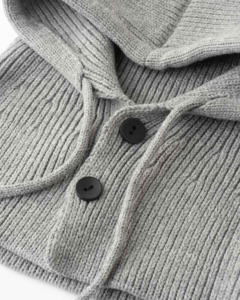 Button Up Knitted Hood