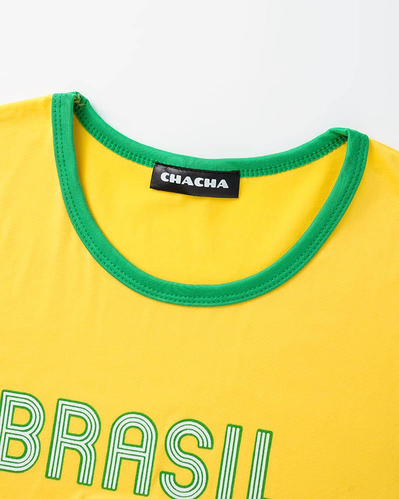 Brasil Raglan Sports Top