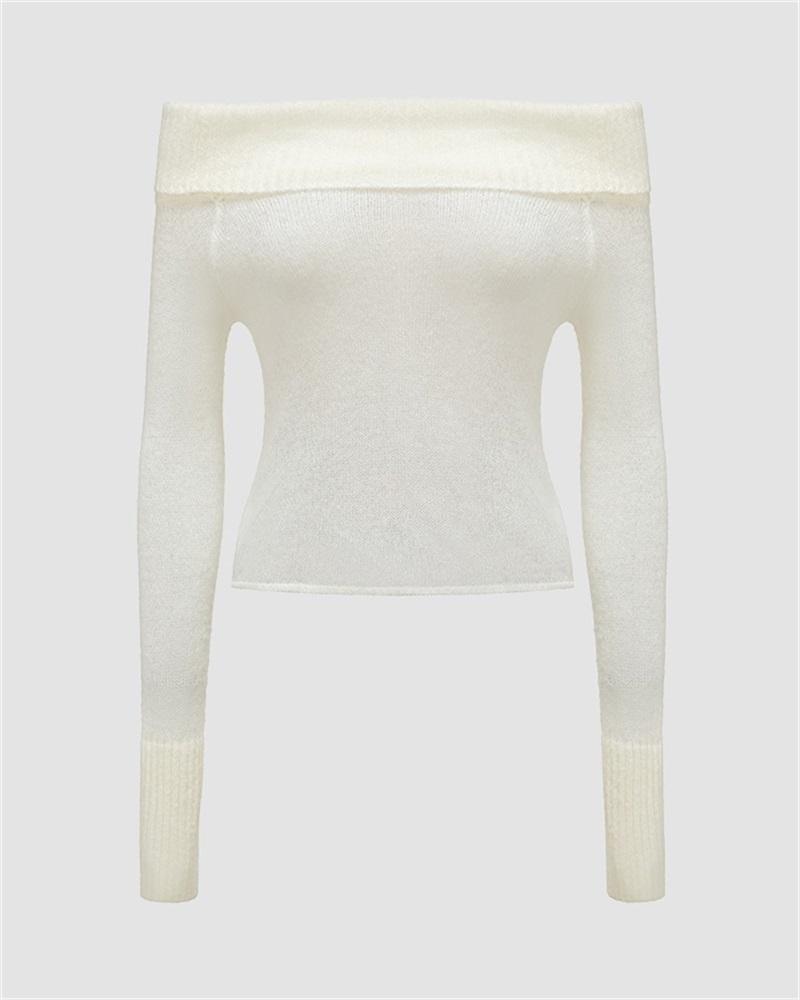 Perspective Off Shoulder Knit Top