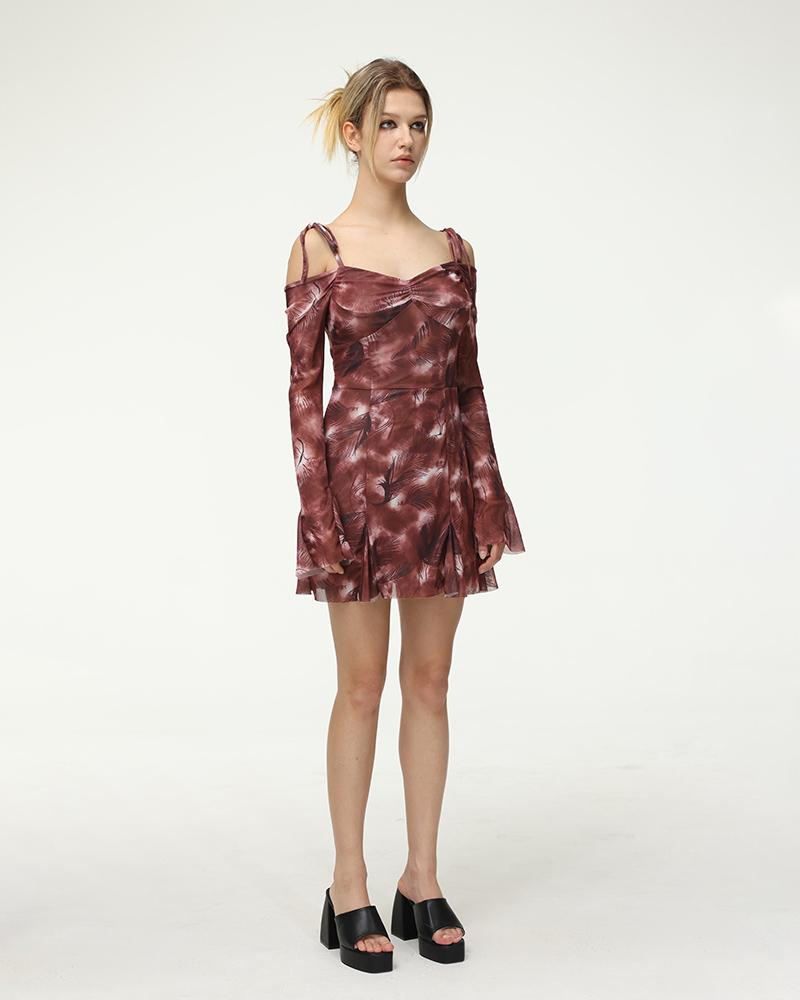 Organigram Cami Ruched Dress with Gloves