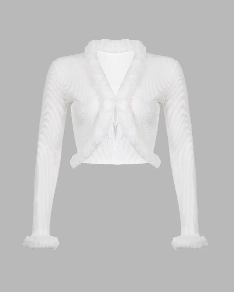 Sentinel Fuzz Crop Cardigan