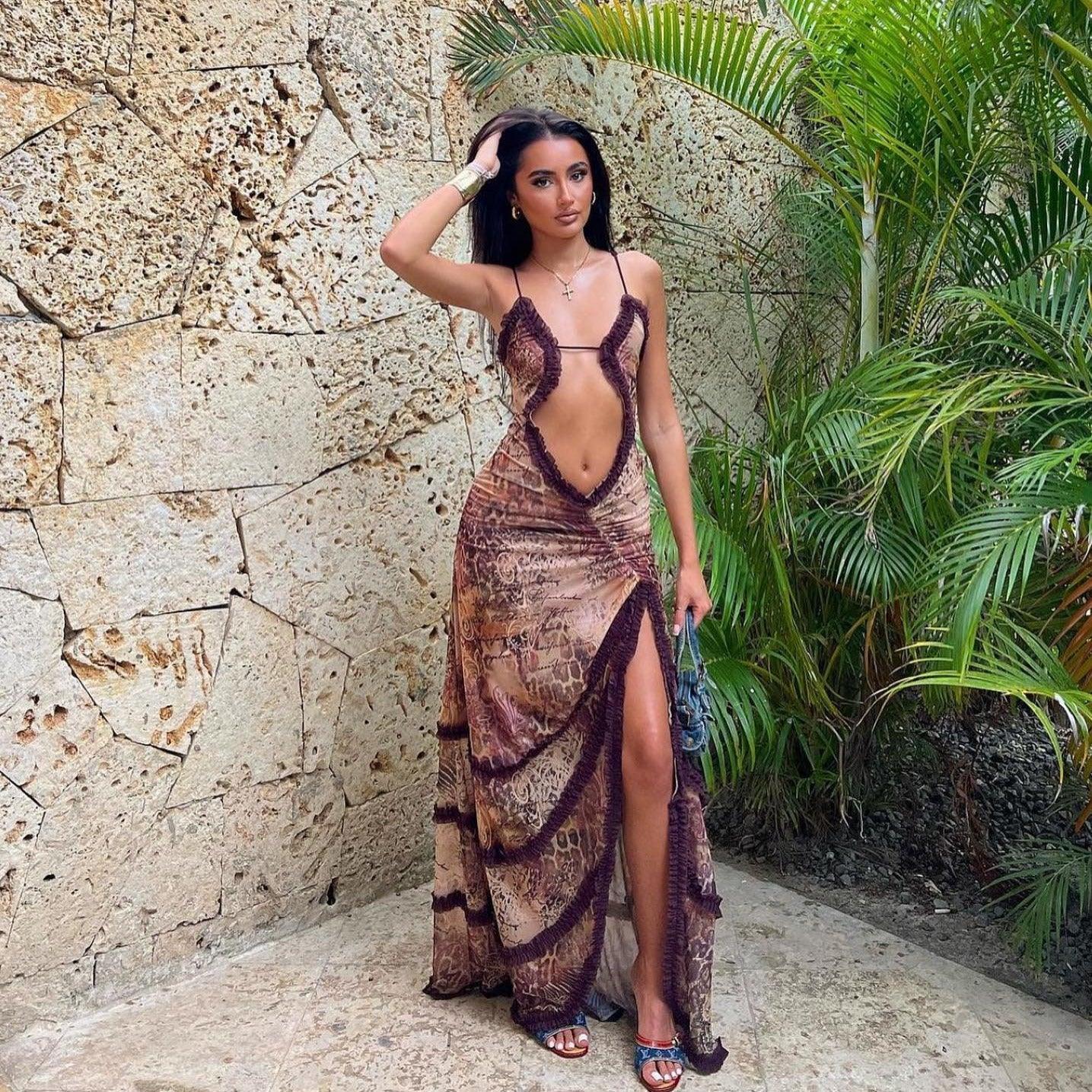 Stolen Kiss Ruched Maxi Dress