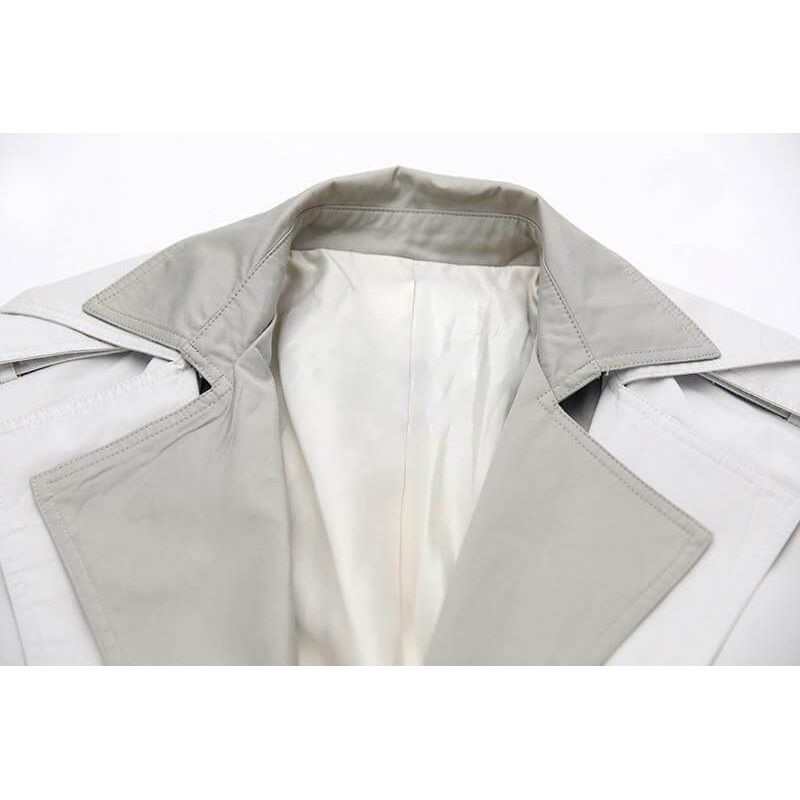 The Daisy Long Sleeve Spliced Trenchcoat