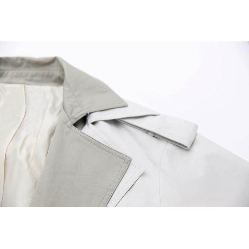 The Daisy Long Sleeve Spliced Trenchcoat