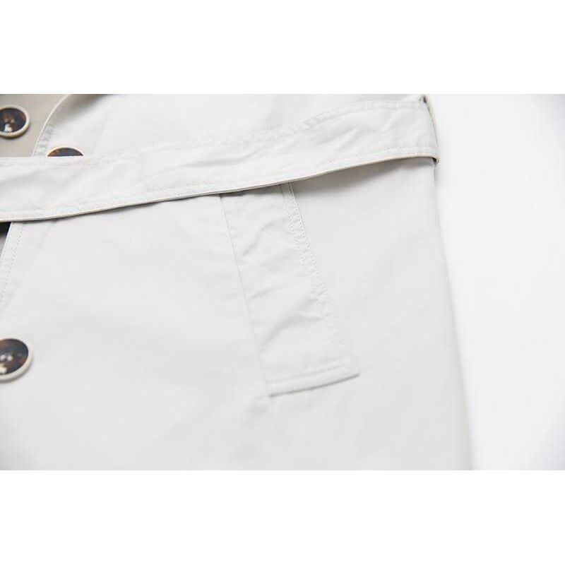 The Daisy Long Sleeve Spliced Trenchcoat