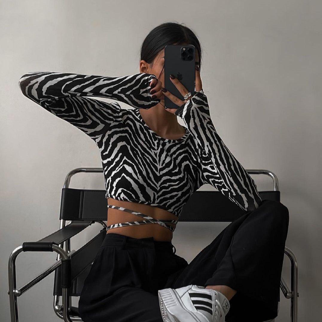 Christy Long Sleeve Crop Top