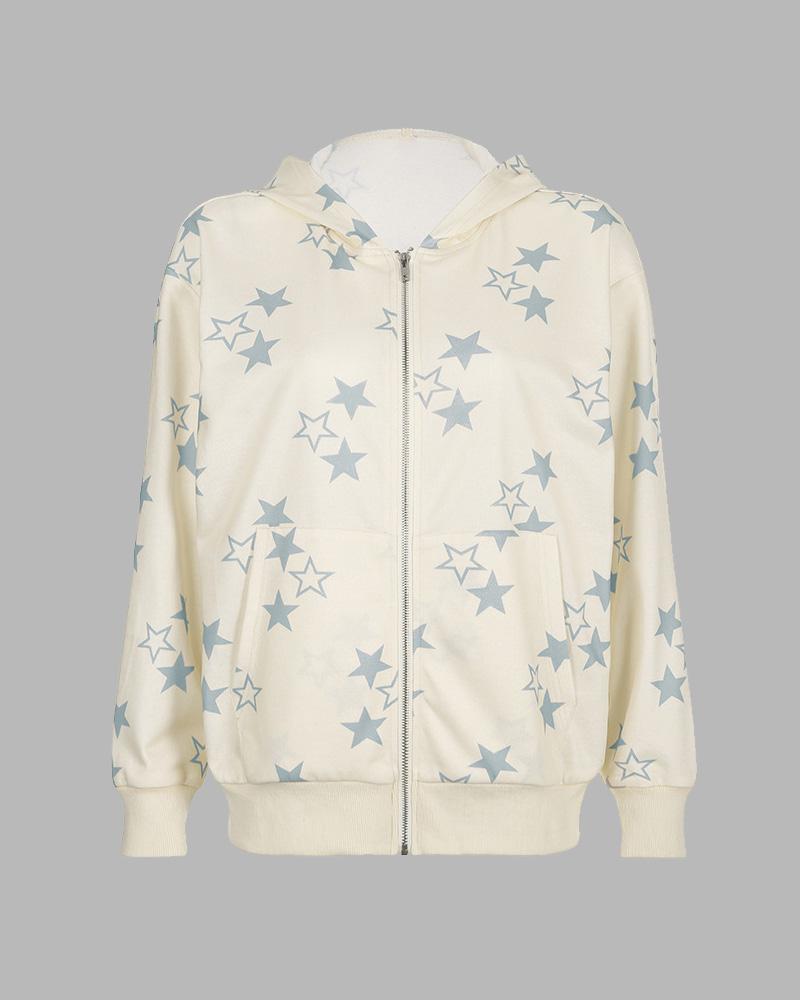 Obscura Starry Oversized Zip Hoodie