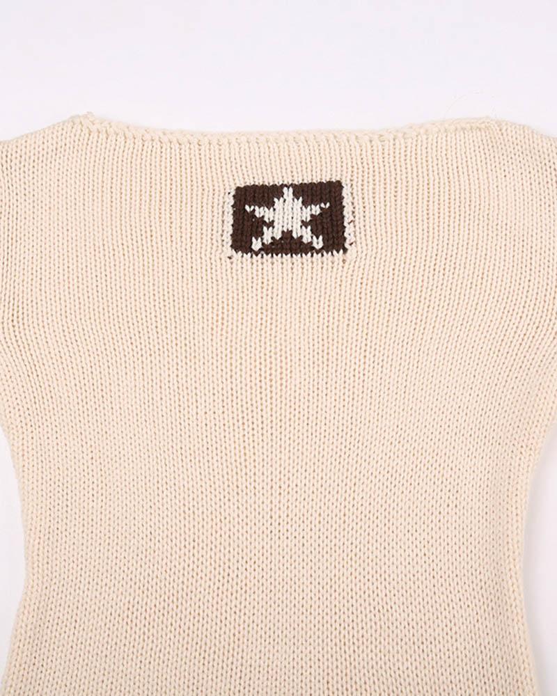 Broken Knitted Star Jumper